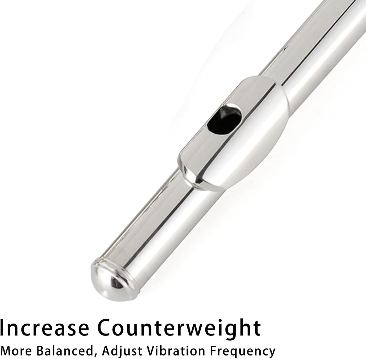 EASTROCK Silver Plated Flute Instrument for Beginner Kids Student,Closed Hole Flutes 16 Keys C Flute with Carrying Case,Stand,Cleaning kit,Gloves,Tuning Rod(Silver Plated)