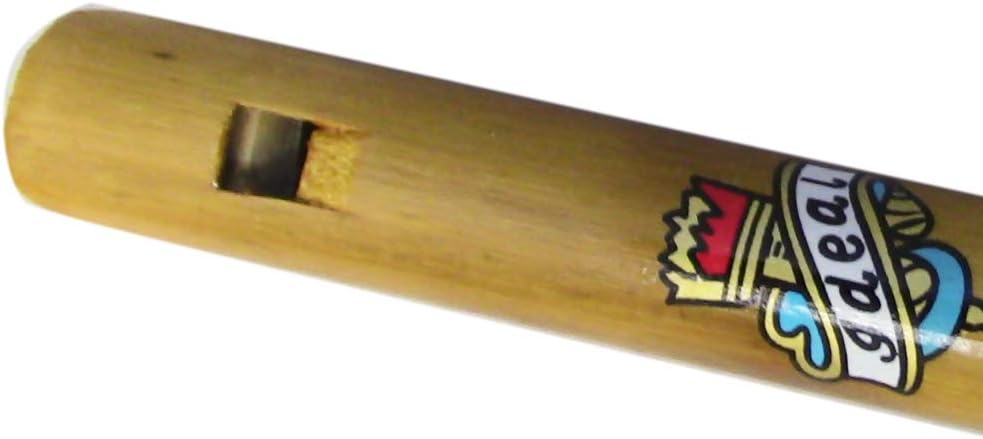 Zaza Percussion- 6 Finger holes - Polished Bamboo Flute state (D - 14'' Indian Flute)