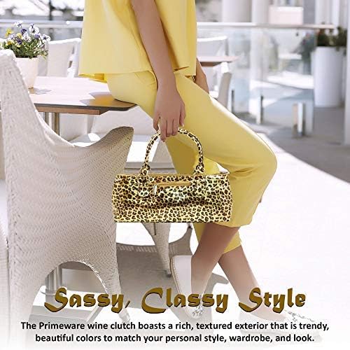Cheetah Wine Clutch