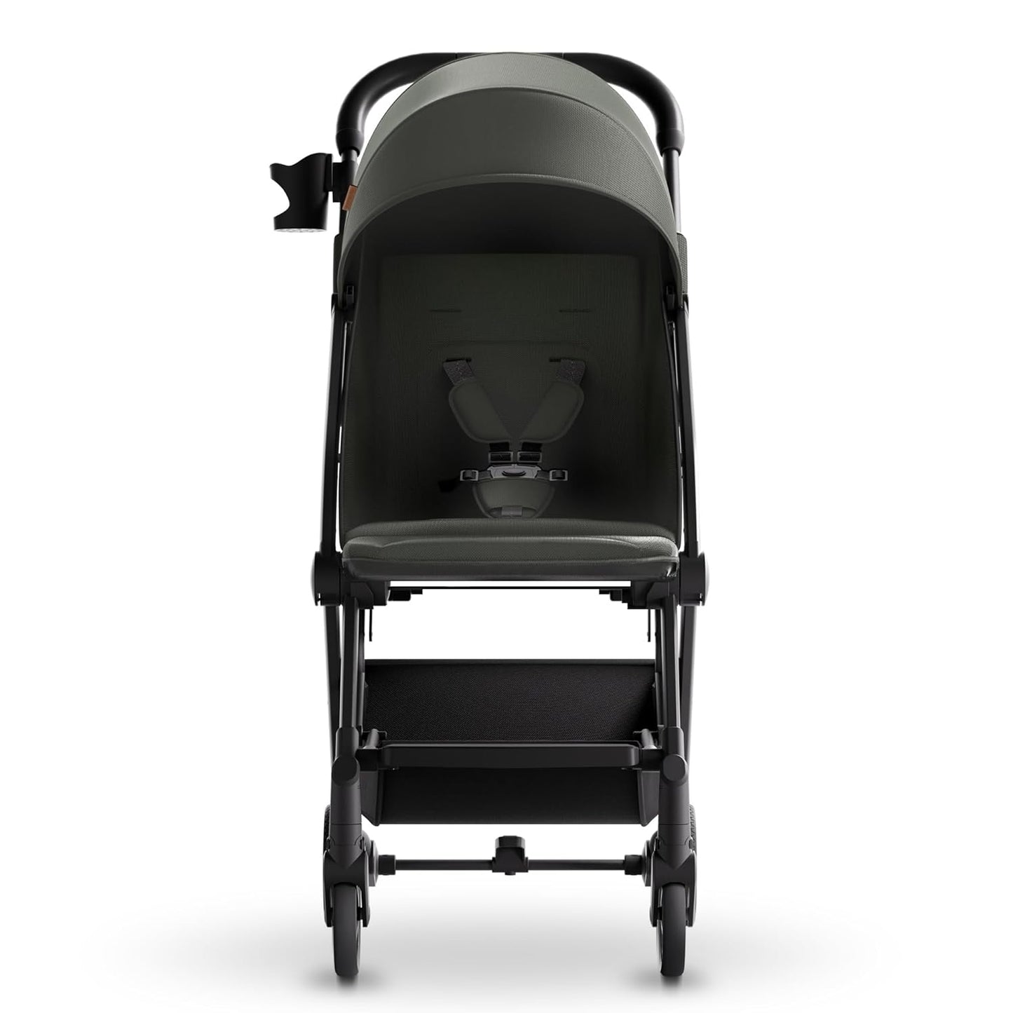 Mompush Lithe V2 Lightweight Travel Stroller, Compact Foldable Baby Stroller with Travel Bag, One-Hand Fold Stroller, Snack Tray, Mechanical Recline Seat, Airplane-Ready, UPF 50+ Canopy & Rain Cover