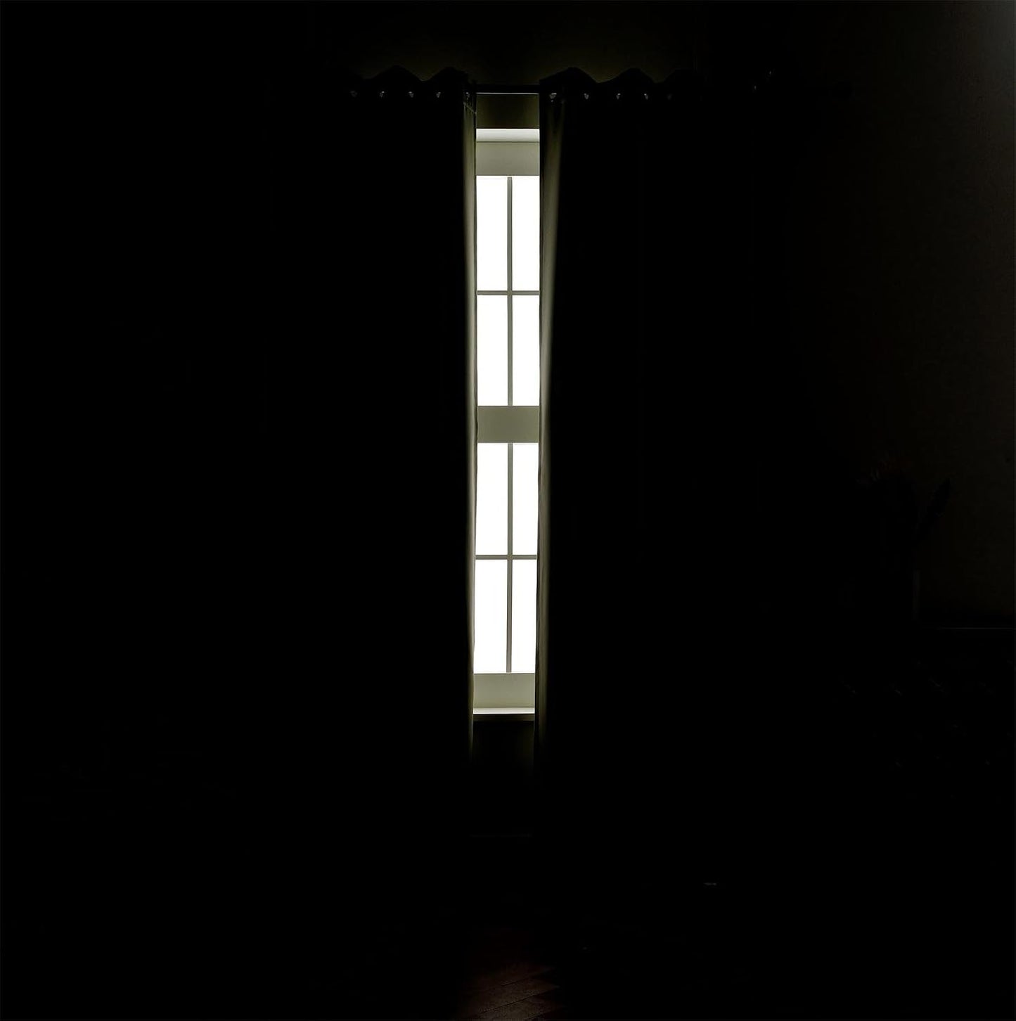 MIUCO Blackout Curtains Room Darkening Curtains Textured Grommet Panels for Kitchen 2 Panels 52x63 Inch Long Sage