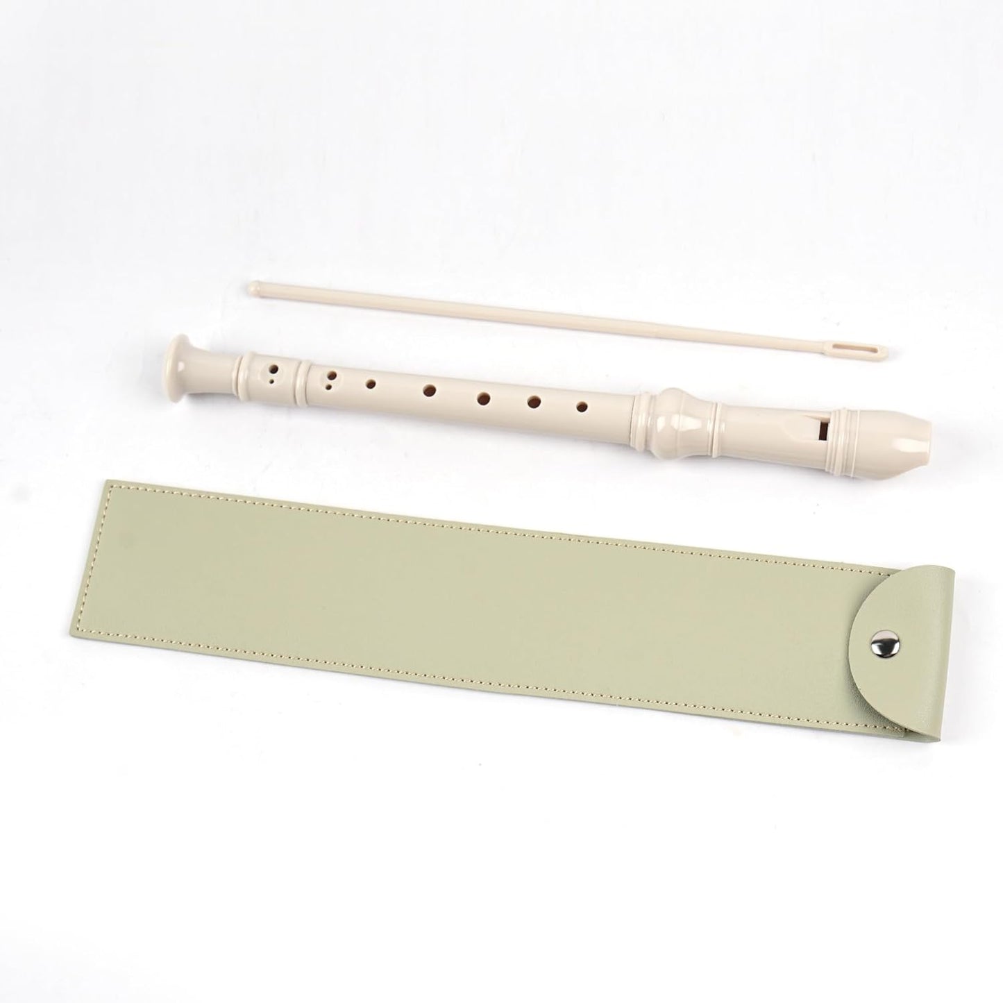 LIZIMANDU Recorder Instrument for Beginner Adults,8-Hole Soprano Descant Recorder Music Flute with with Cleaning Rod & Leather Case For Home Entertainment(2-Light Green)
