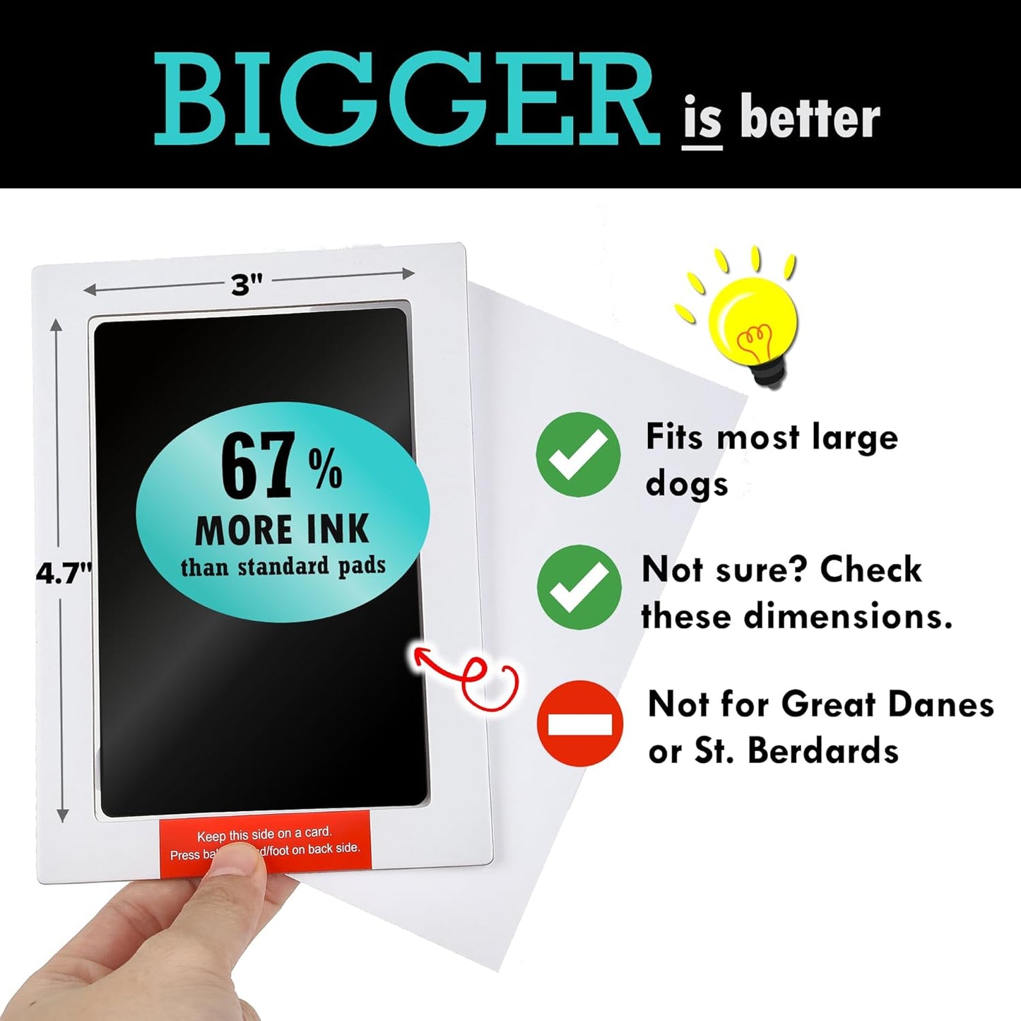Large Inkless Pet Paw Print Kit | Clean-Touch Ink Pads for Dogs | With Frames + Accessories by BabyMushroom