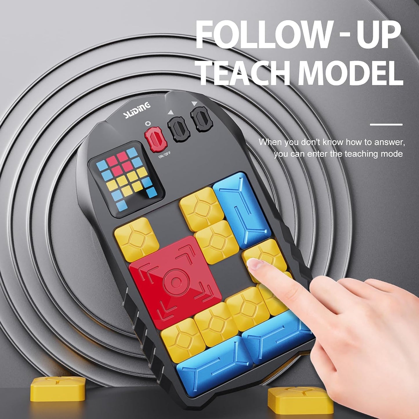 Super Slide Puzzle Game - 500+ Levels Brain Teaser | Electronic Sliding Puzzle Toy for All Ages | Fun Unblocking Logic Game for Kids & Adults