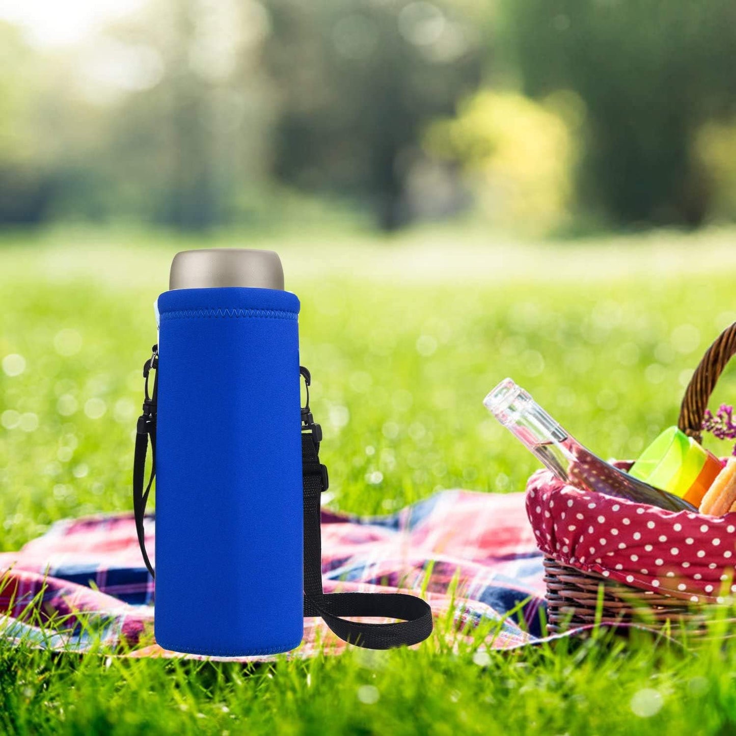 AUPET Water Bottle Bag Carrier,24oz/32oz Insulated Neoprene bottle Sling Holder Case Pouch Cover for 1000ML/750ML Bottles with Shoulder Strap for walking