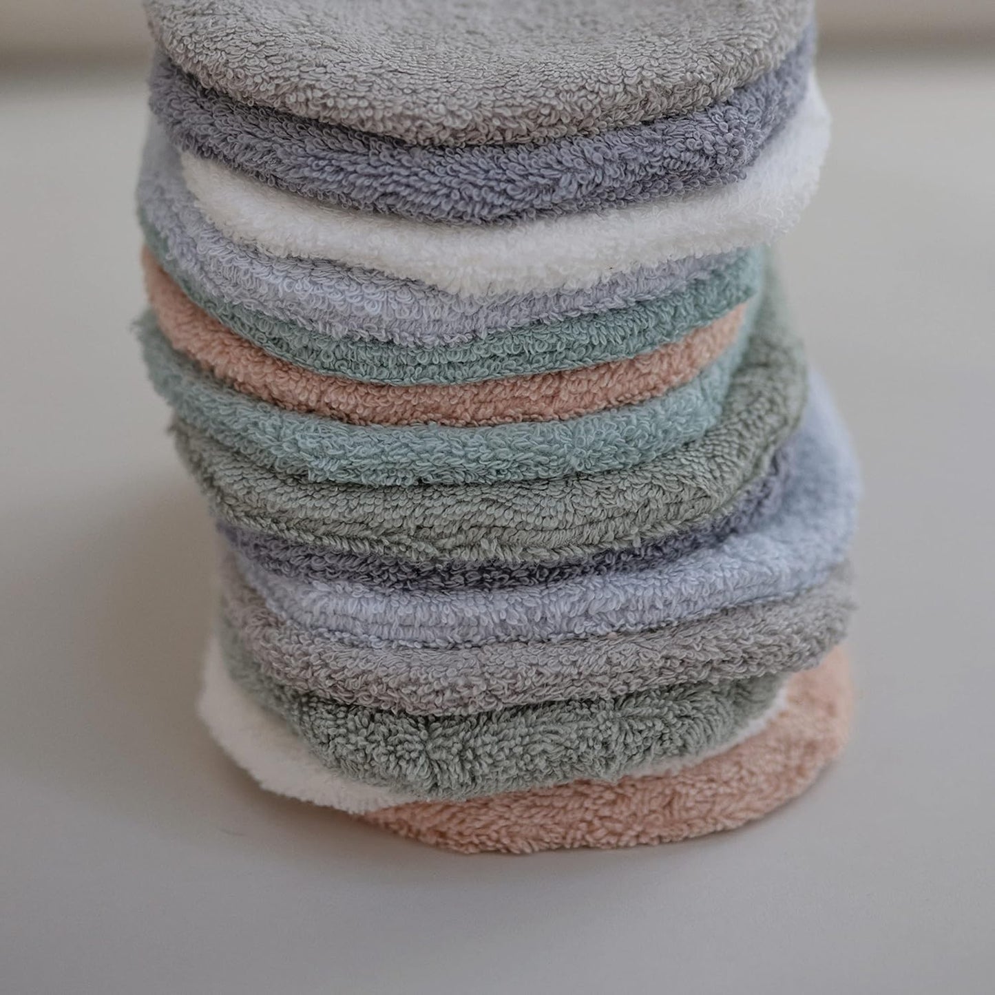 mushie Baby Bath Mitt | Organic Cotton | Pack of 2 (Sea Mist)