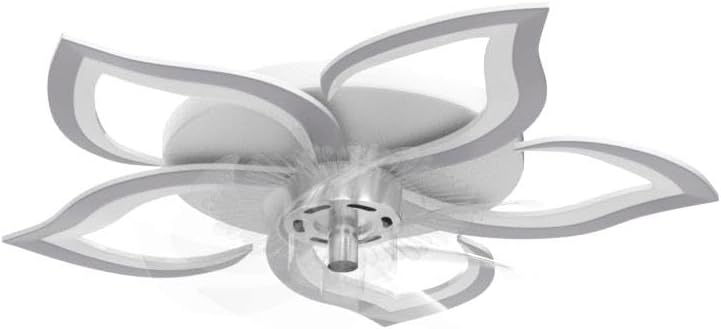 Low Profile Ceiling Fan with Lights,110v Modern Dimmable Flower Shape, Remote Control/app Control,Timing 6 Gear Speeds Fan Ceiling Lamp.