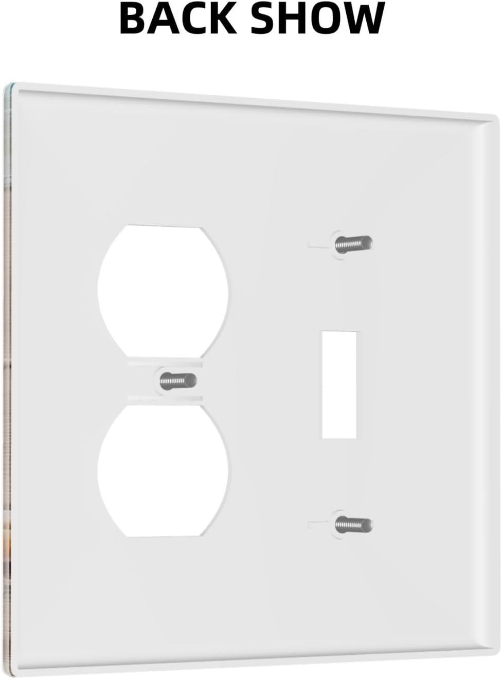 Decorative Outlet Covers Beachy Sea Ocean Seashell Starfish 2 Gang Wall Plate Cover Single Toggle Duplex Combo Two Switch Light Switch Cover Plate Jumbo Dual GFCI Faceplate