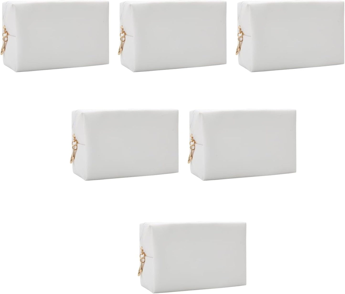 Bridesmaid Proposal Gifts Letter Cosmetic makeup bag bulk for Wedding Party Favors Bachelorette party decorations Toiletry Organizer Bag Makeup Case Gift (6, White)