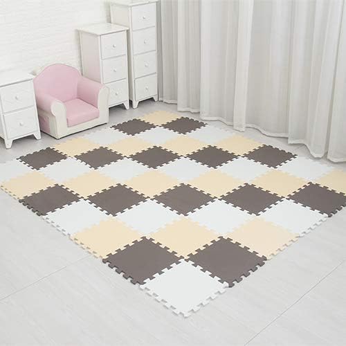 XMTMMD Baby Play MAT - Interlocking Foam Pads Kids Rug Floor Tile - Crawling & Gym Mat