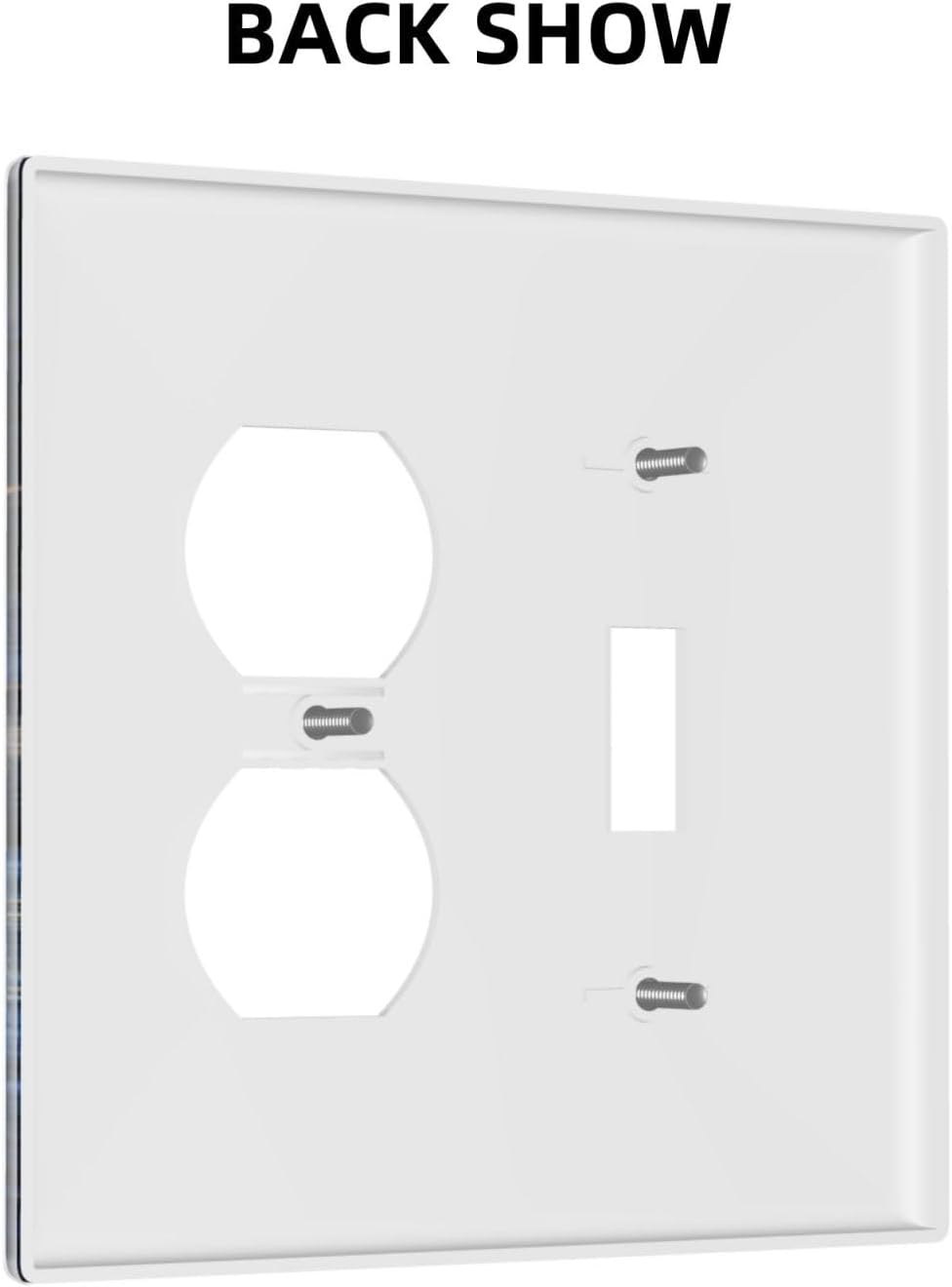 Decorative Outlet Covers Horror Night Blue Ocean Evil Octopus 2 Gang Wall Plate Cover Single Toggle Duplex Combo Two Switch Light Switch Cover Plate Jumbo Dual GFCI Faceplate