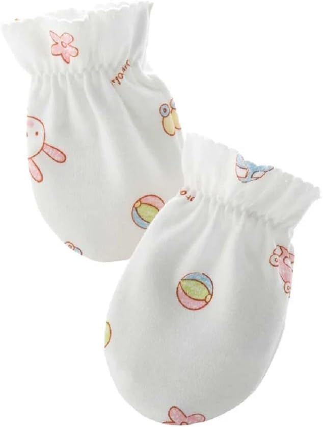 Organic Newborn Baby Scratch Mittens – 3 Pack Soft Cotton Anti-Scratch Gloves | Breathable Hand Covers for Newborns | Made in Korea