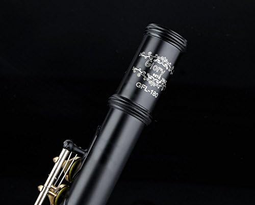 Glory Closed Hole C Flute With Case, Tuning Rod and Cloth and Gloves black/Laquer