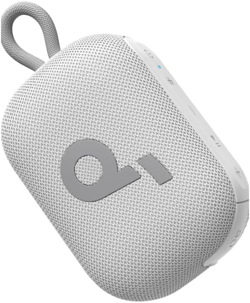 soundcore Select 4 Go Bluetooth Shower Speaker by Anker, IP67 Waterproof/Dustproof, Portable, Wireless, 20H Playtime, Floatable, Powerful Sound, Electronics for Outdoors/Home/Office/Travel/Party-White