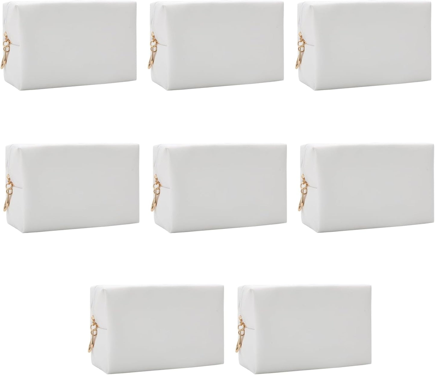 Bridesmaid Proposal Gifts Letter Cosmetic makeup bag bulk for Wedding Party Favors Bachelorette party decorations Toiletry Organizer Bag Makeup Case Gift (8, White)