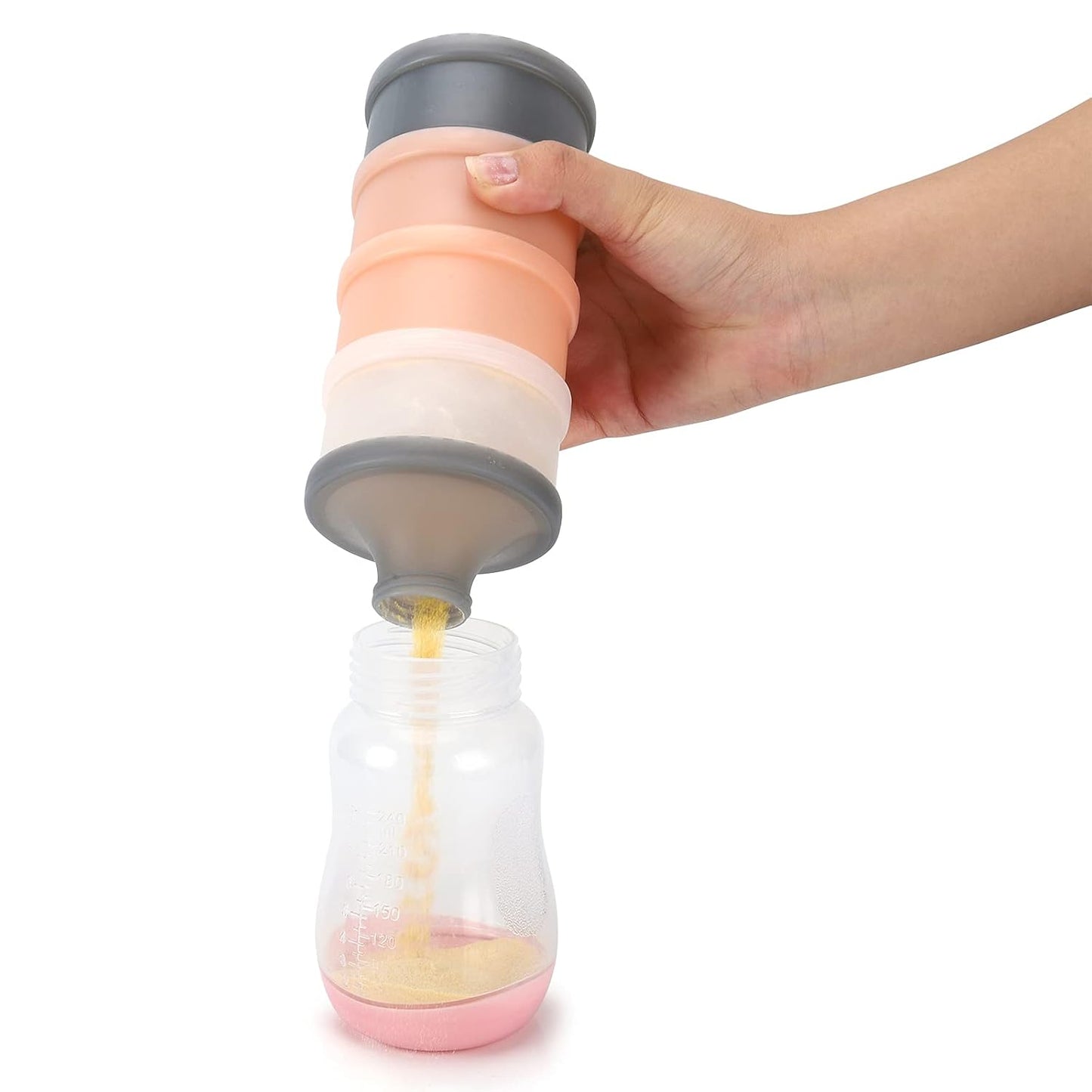Accmor 2 Pack Baby Formula Dispenser On The Go, Stackable Non-Spill Portable Milk Powder Kids Snack Storage Container, BPA Free