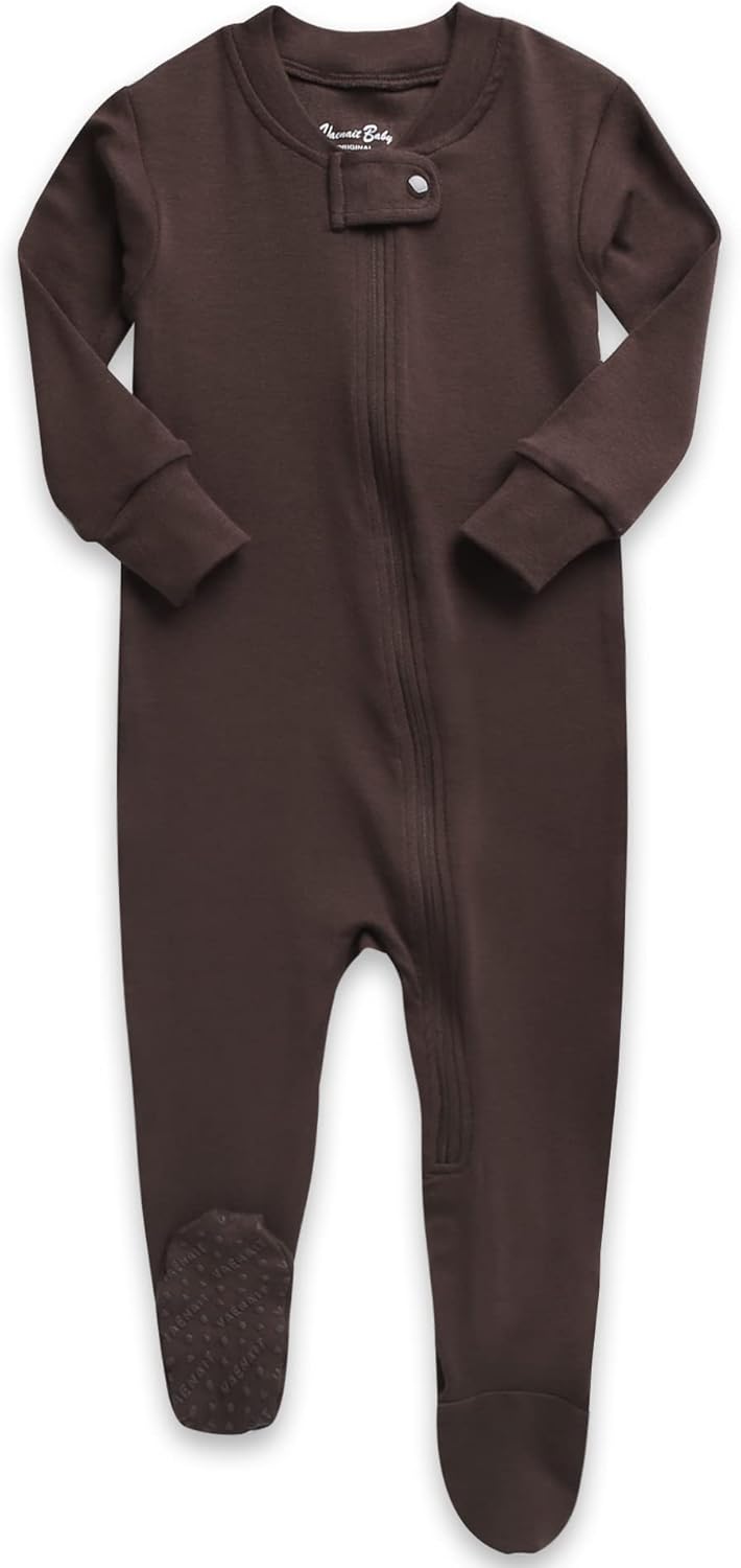 VAENAIT BABY Infant Toddler Boys Girls Footed One-Piece Sleep and Play Premium Modal Pajamas 1-2 Pieces