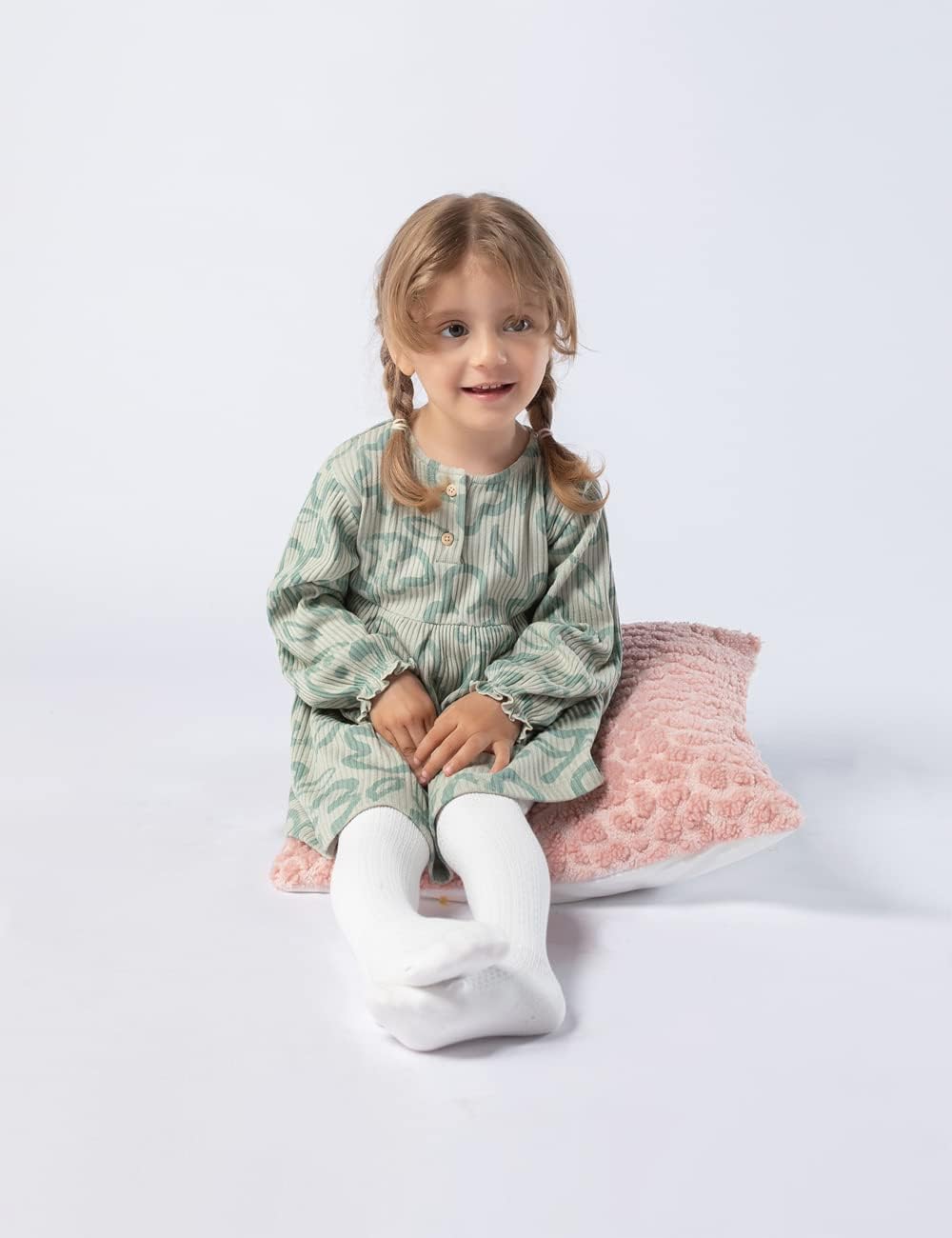 Petrass Baby Girls Cable Knitted Tights Infant Full-Footed Seamless Cotton Tights New-born Girls Seamless Leggings 3/4/5/6
