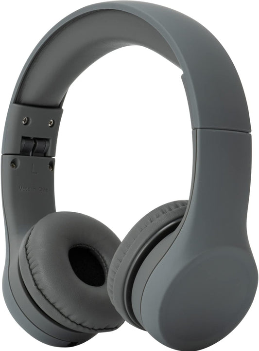Snug Play+ Kids Headphones – Volume Limited 93dB for Safe Listening – Foldable, Durable Headphones for Toddlers, Boys & Girls – Tangle-Free Cord – Ideal for Travel, School, Tablets - Grey