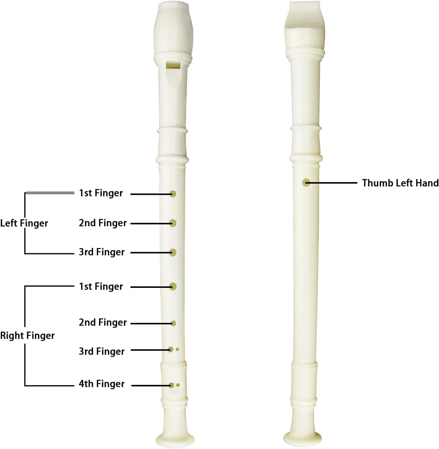 3 Pack 8 Hole Soprano Recorders Descant Flute With Cleaning Rod German Style for Beginner Graduation or Back to School Gift (blue, pink, white)