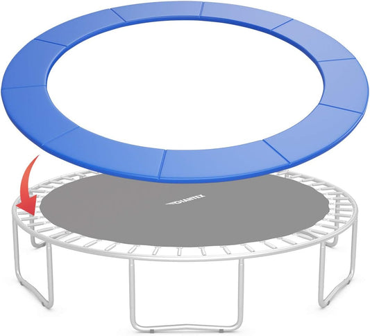 Giantex Trampoline Pad, 8ft 10ft 12ft 14ft 15ft 16ft Trampoline Replacement Safety Pad, No Holes for Pole, Waterproof Trampoline Accessories Spring Cover