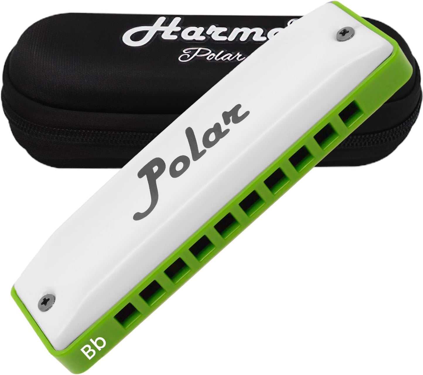 Polar Diatonic Melody Tuned Harmo Harmonica Key of Bb - Special Tuning for Easy Melodies in Cross Harp, 2 Octaves Without Bends, Loud & Responsive with Smooth Edges - USA-Checked