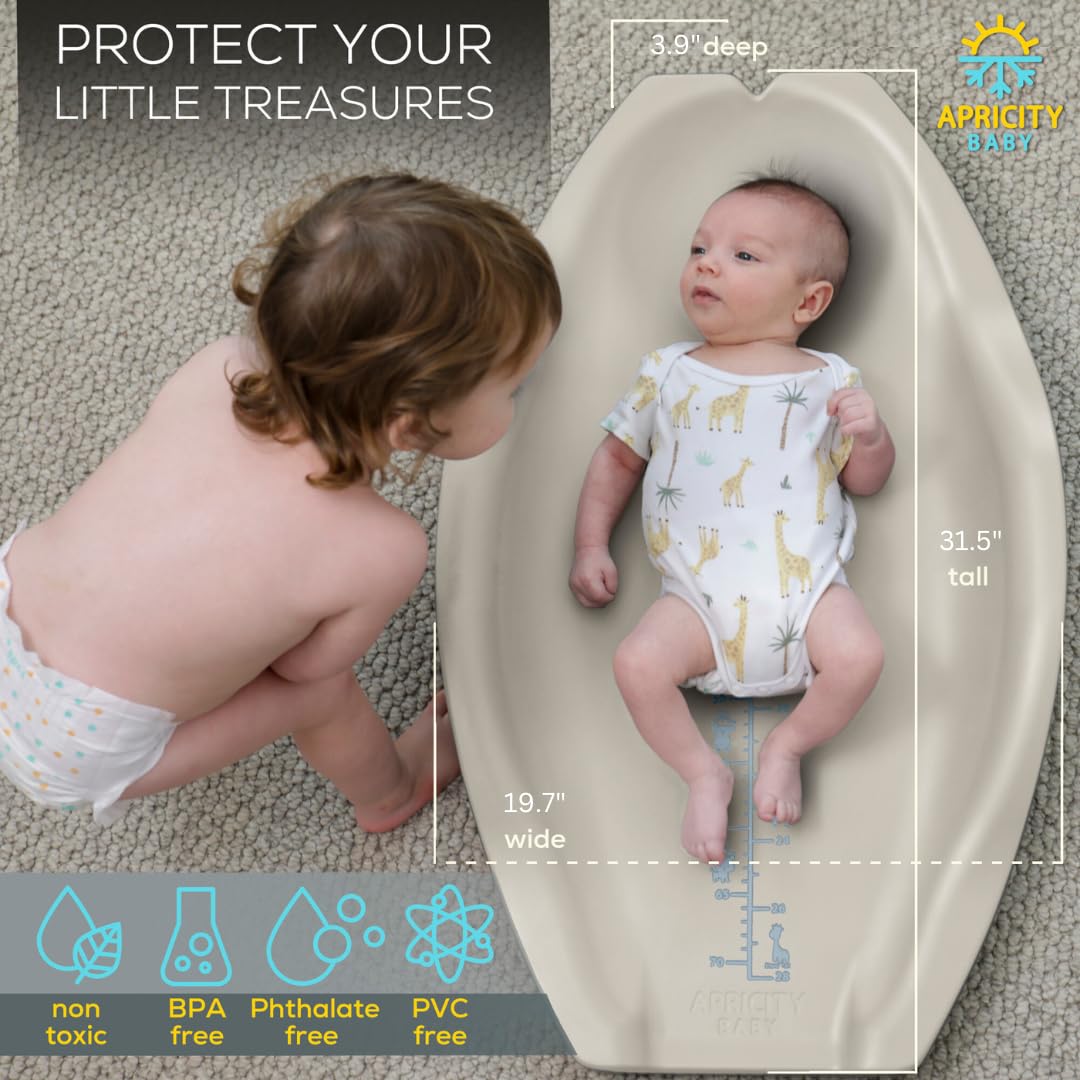 Apricity Baby Changing Pod- Beige -Waterproof Non-Slip Changing Pad Easy-to-Clean Diaper Changing Station for Dresser Tops Large Portable Wipeable Changing Pad for Newborns to Toddlers Diaper Changer