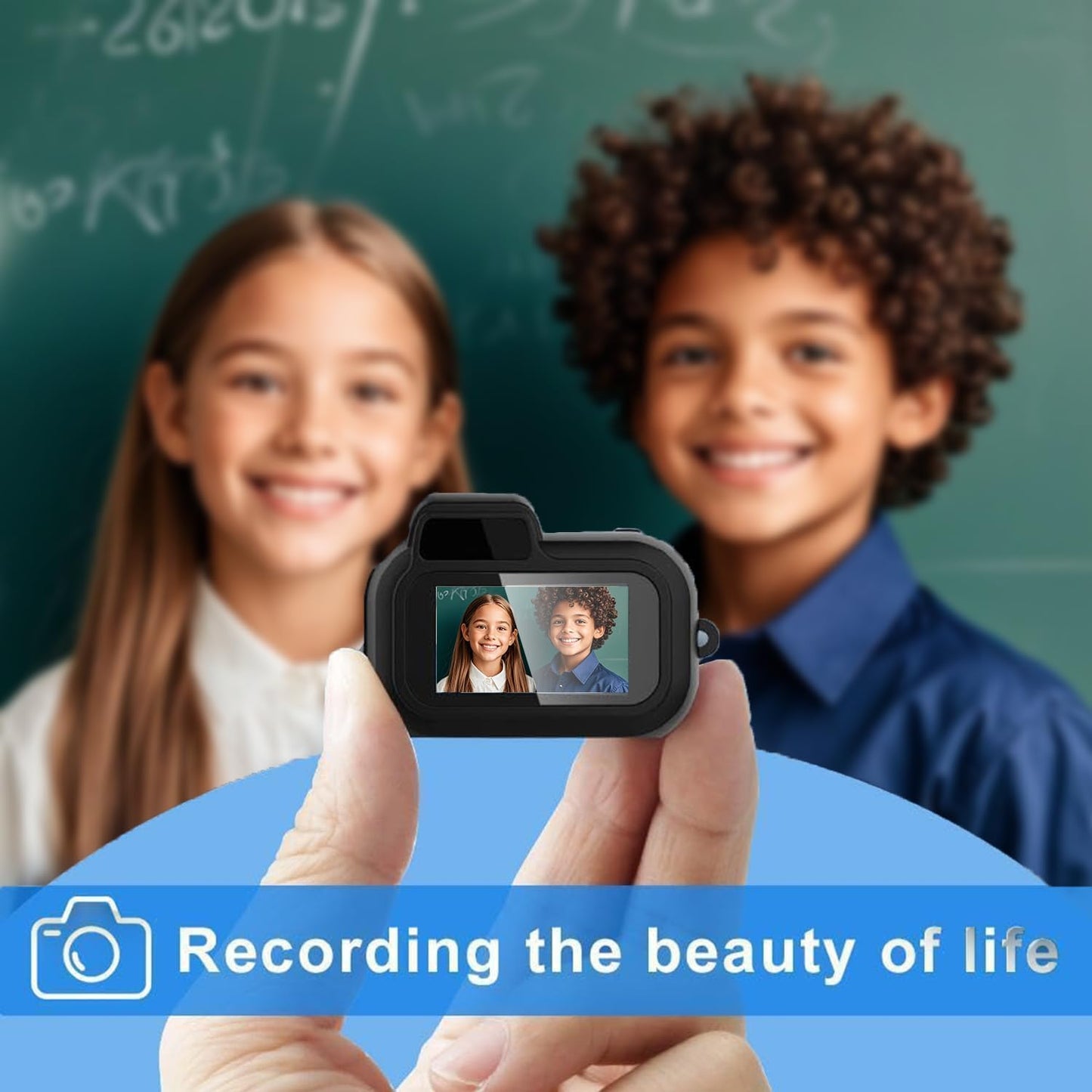 Keychain Camera, World's Smallest 1080P HD Mini Camera, Retro Portable Mini, 100 Mins Battery Life, for Students, Kids (32G)