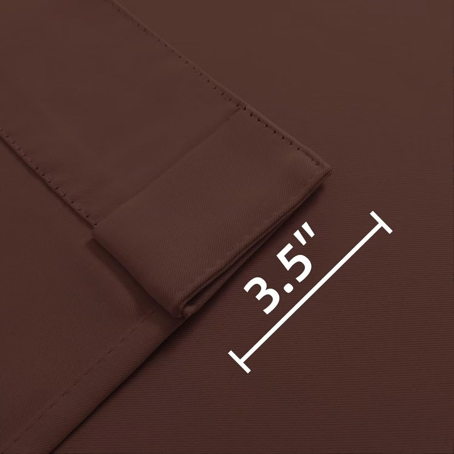 Joydeco White Blackout Curtains 96 Inches Long for Bedroom, Thermal Insulated Black Out Curtains 2 Panels Set, Room Darkening Drapes for Living Room Window (W52 x L96 Inch, Chocolate)