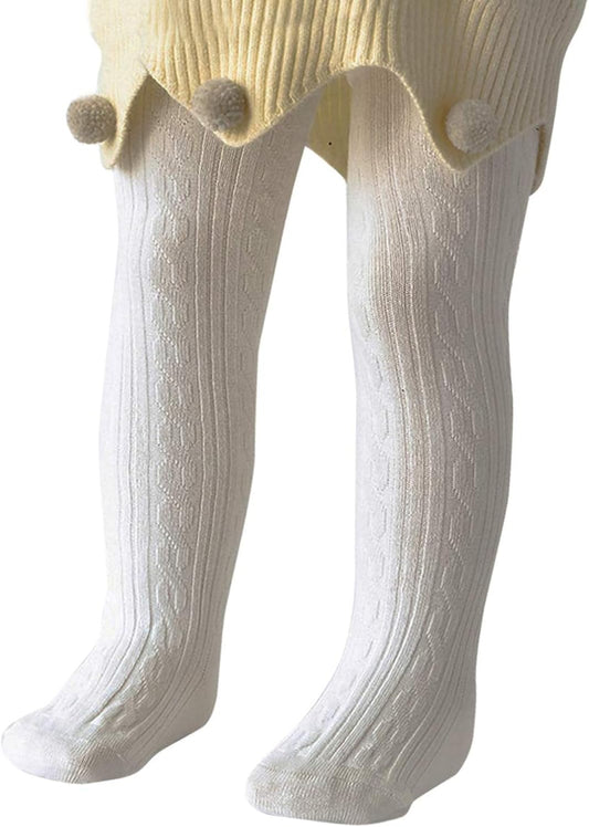 American Trends Baby Tights for Girls Cable Knit Cotton Leggings Newborn Pantyhose Soft Seamless Iinfant Stockings
