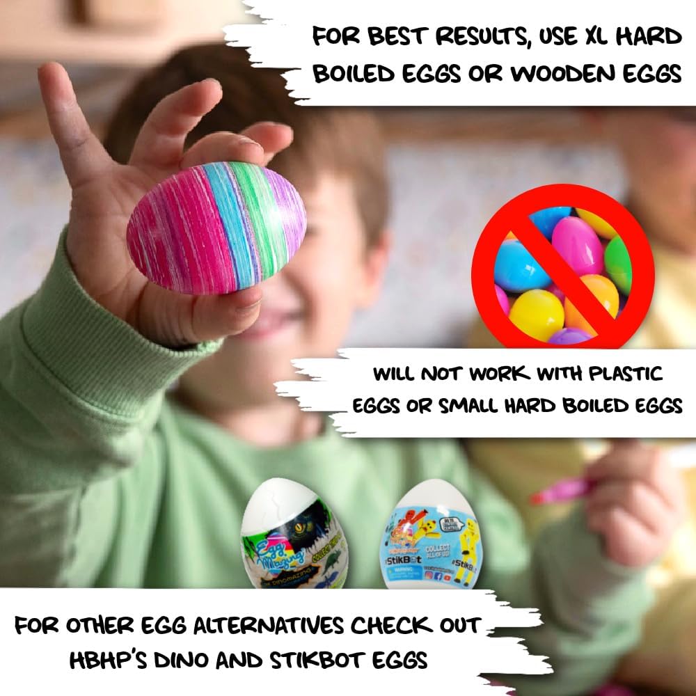 The Eggmazing Egg Decorator The Original Easter Egg Decorator Kit - Arts and Crafts Set - Includes Egg Decorating Spinner and 8 Colorful Quick Drying Non Toxic Markers [Packaging May Vary]