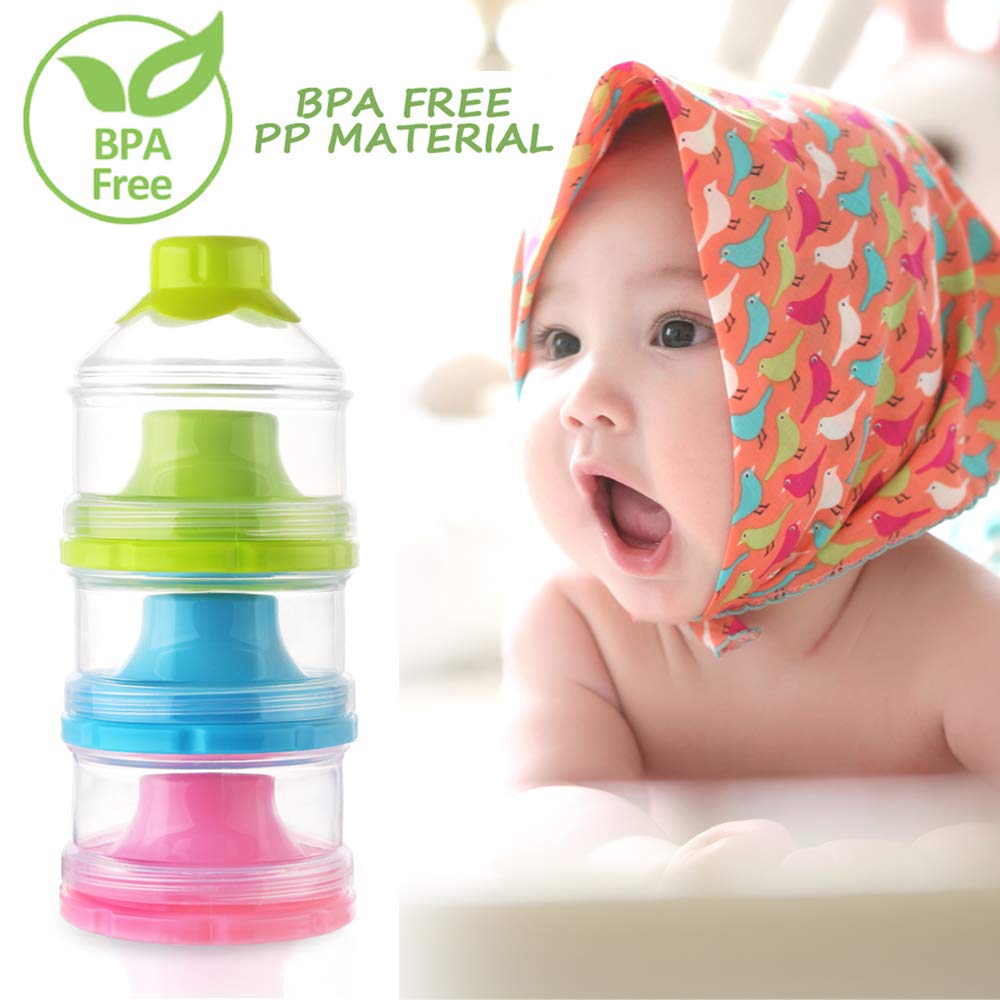 Accmor Baby Formula Dispenser, Non-Spill Stackable Formula Dispenser On The Go, Baby & Kids Snack Containers, Formula Container for Travel, BPA Free