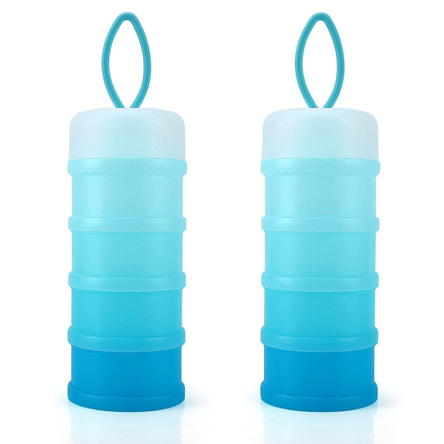 Accmor Baby Formula Dispenser On The Go, Stackable Travel Formula Container, Non-Spill Milk Powder Baby Kids Snack Storage Container, BPA Free, 2 Packs