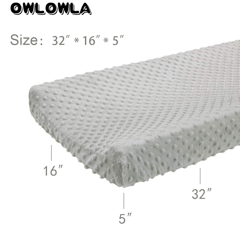 Owlowla Changing Pad Cover, Soft Minky Dots Changing Table Sheets for Baby Boy and Girl(Gray)