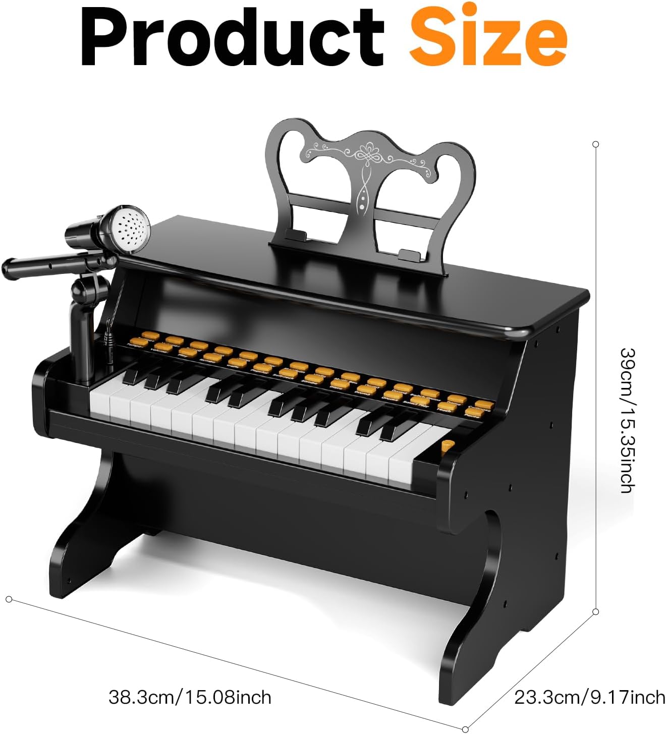 Piano for Kids - 3D High-Fidelity Sound Effects Professional Musical Keyboard Piano Instrument Toys for 3 5 7 9 Years Old Beginners Educational Instruments Birthday Gift