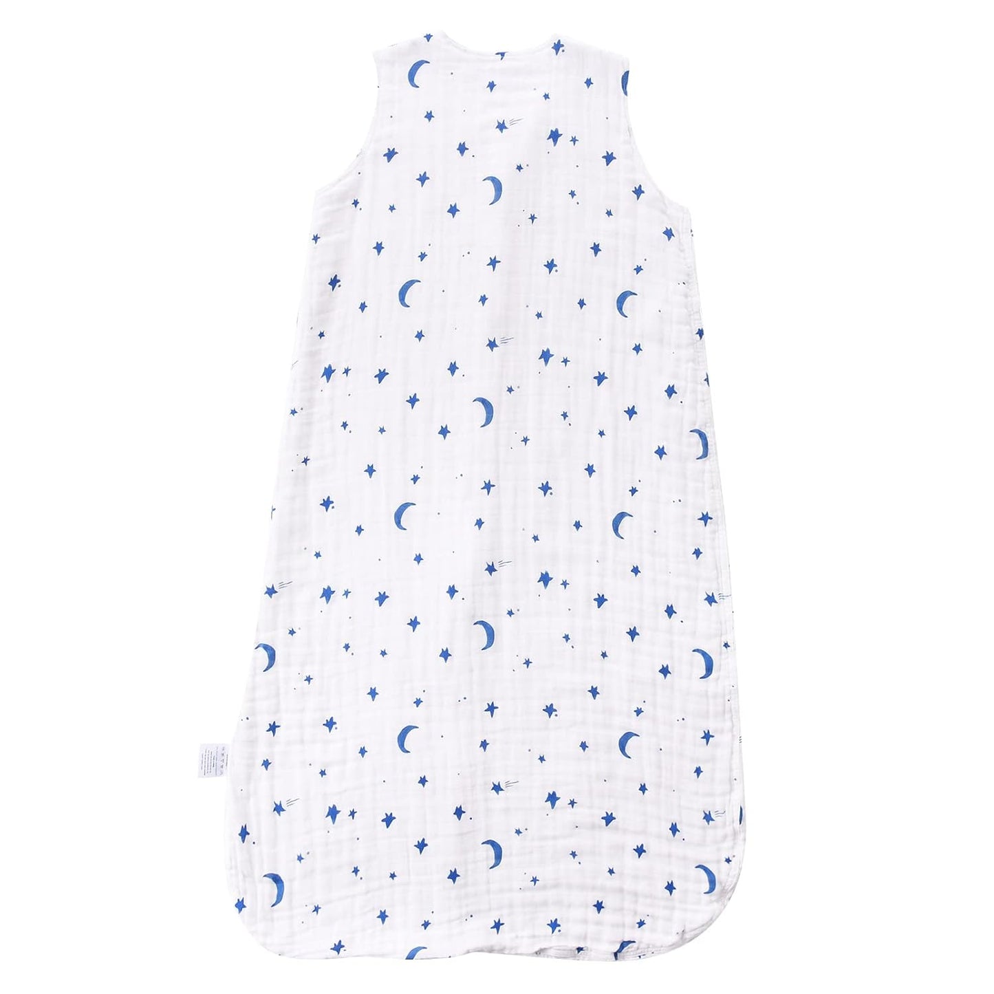 Toddler Sleep Sack for 2-4T Baby, Organic Cotton Wearable Blanket for Boys and Girls 0.5 TOG 2-Way Zipper Soft 4 Layers X-Large Star Moon