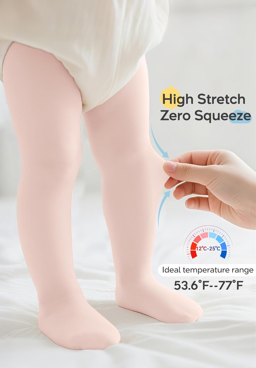 Ultra Soft Toddler Ballet Tights for Girls - Footed Dance Tights Colorful Baby Girls Leggings for Daily Party Halloween 1-6T