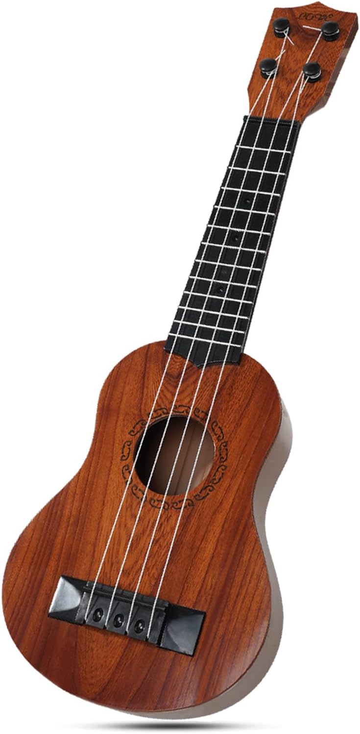 Raimy 17in Kids Ukulele Guitar - 4 Strings Mini Guitar Children Musical Instruments Educational Toys with Picks for Toddler Kids Boys Girls Beginner (Mahogany)