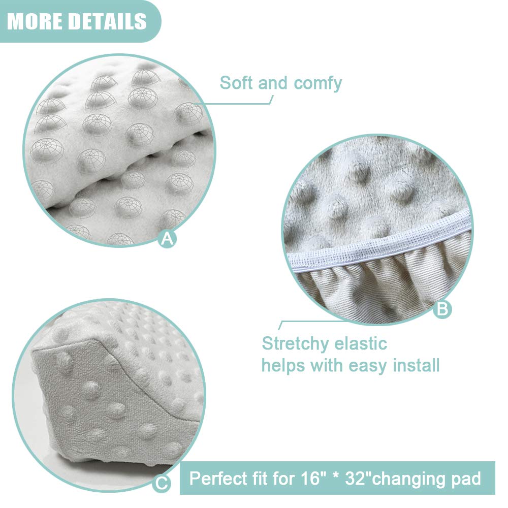 Owlowla Changing Pad Cover, Soft Minky Dots Changing Table Sheets for Baby Boy and Girl(Black)