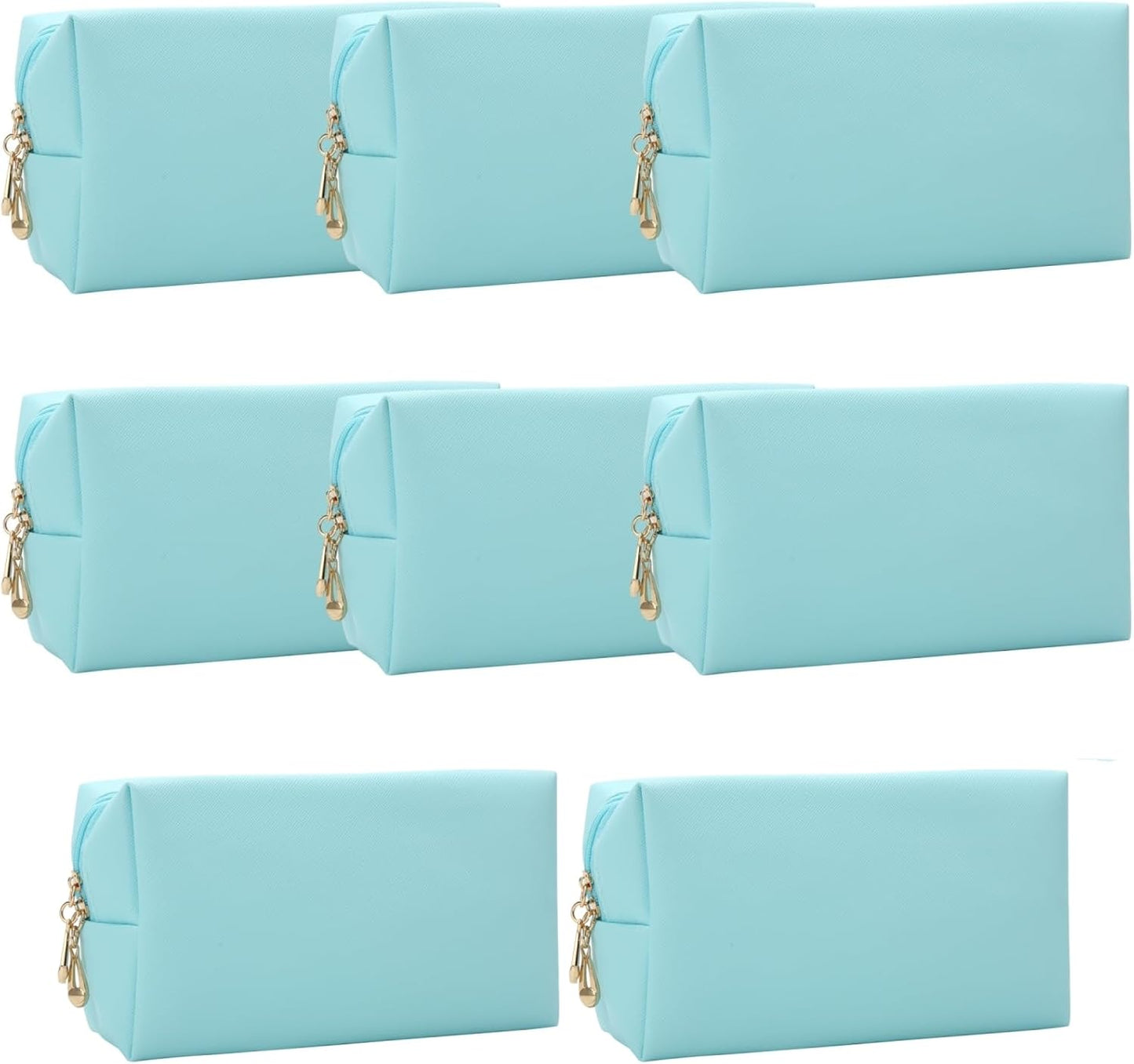 Bridesmaid Proposal Gifts Letter Cosmetic makeup bag bulk for Wedding Party Favors Bachelorette party decorations Toiletry Organizer Bag Makeup Case Gift (8, Blue)