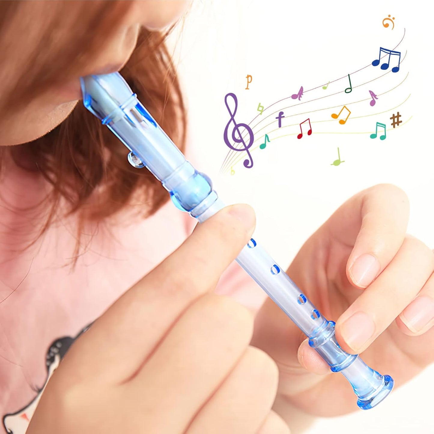 12 Pcs Plastic Recorder 6 Hole Mini Orchestra Musical , Music Recorder Instrument for Student, Music Flutes for Beginner Plastic Soprano Recorder, Random Color