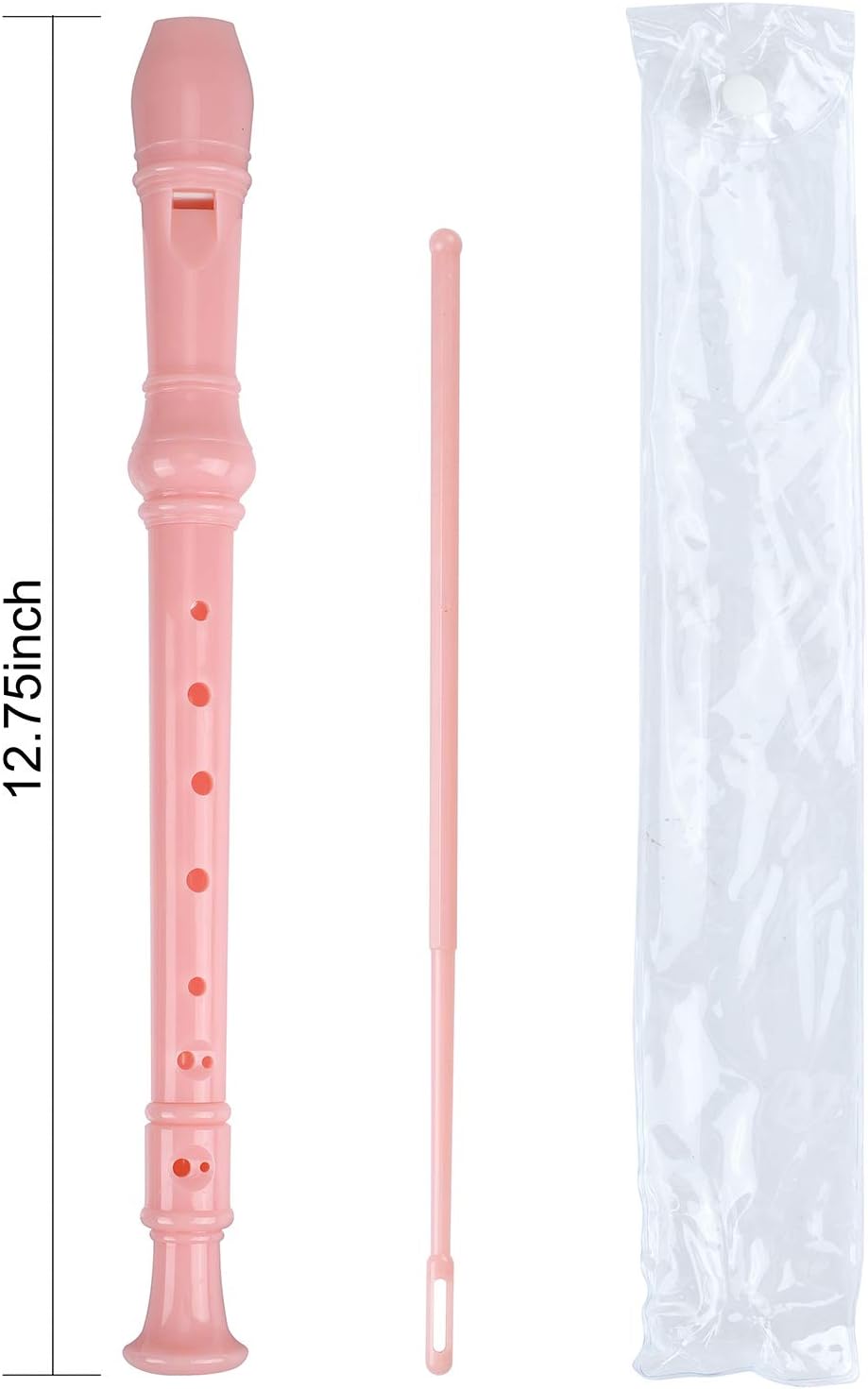 Soprano Recorder Descant Flauta Recorder 8 Hole ABS Clarinet German Style Treble flute C Key for Kids Children With Fingering Chart Instructions with Cleaning Rod Bag green