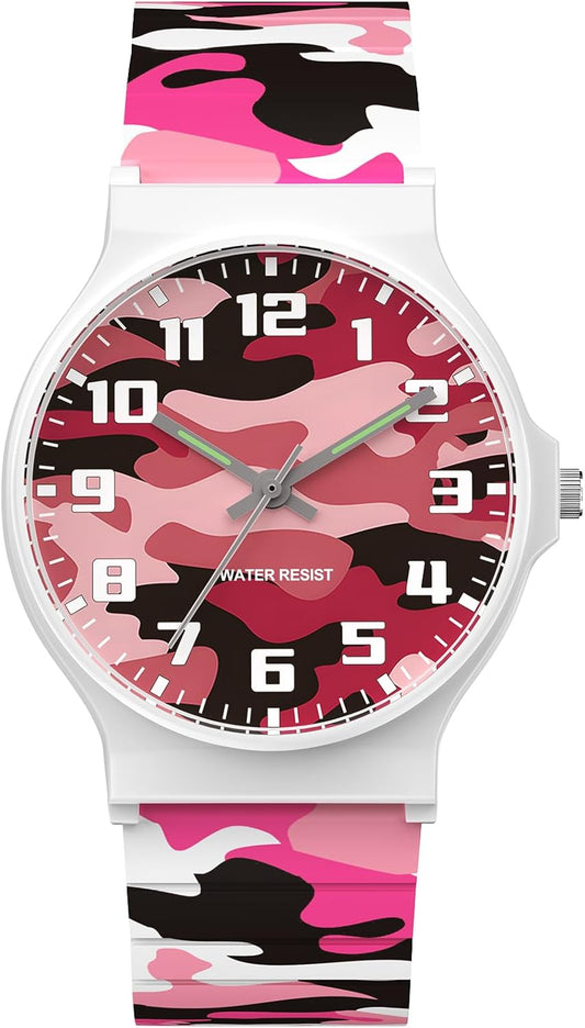 Kids Analog Watch Boys Girls, 30M Waterproof, Sports Watch for Boys, Easy to Read Children's Thin Dial Wrist Watches with Soft Band, for Ages 5-15 Kids Great Birthday Gifts Christmas Day
