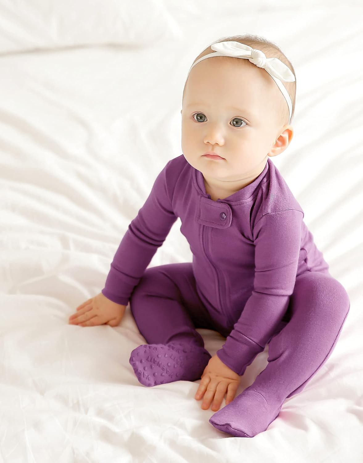 VAENAIT BABY Infant Toddler Boys Girls Footed One-Piece Sleep and Play Premium Modal Pajamas 1-2 Pieces