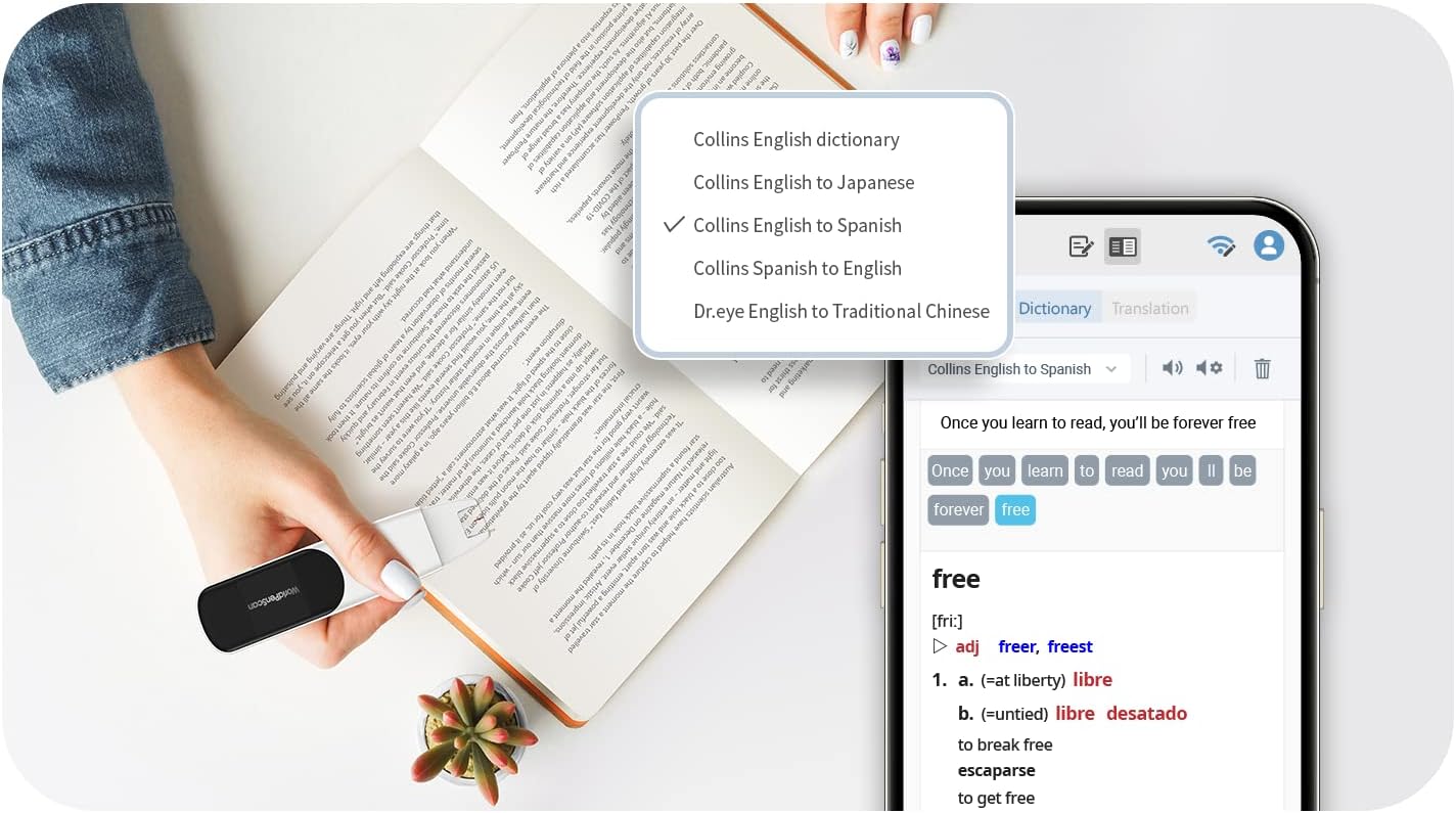 PenPower WorldPenScan Wi-Fi | OCR Pen Scanner | Reader Mode | Text to Speech for Dyslexia | Windows, Mac, Chromebook, iOS & Android