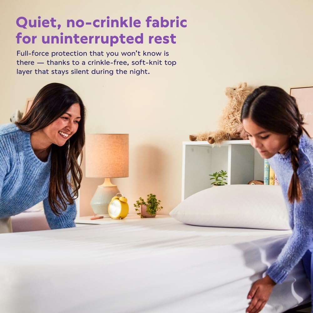 Purple Deep Pocket Waterproof Mattress Protector - King Size, Fits Mattresses 15.5" - 20" - Durable Protection with Comfort-First Design for All Mattress Types