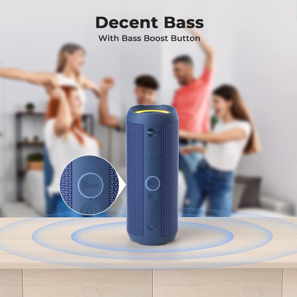 RIENOK Portable Bluetooth Speaker 30W Dual Pairing True Wireless Stereo HD Sound IPX7 Waterproof Outdoor Sport Shower Wireless Speaker Bluetooth 5.3 for Home Party