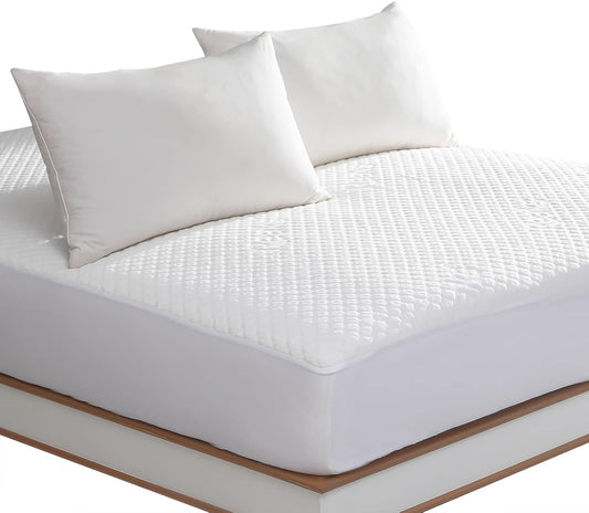 Twin Size Bed Waterproof Mattress Protector Fitted Mattress Pad Cover with Deep Pocket Up to 15''