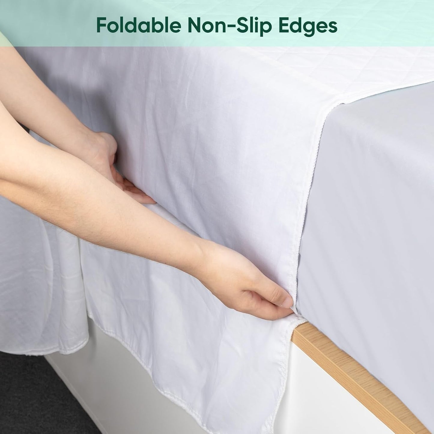 Bed Pads Washable Waterproof, Queen (60" x 36", Pack of 1) Incontinence Bed Pads & Pee Pads, Perfect for Kids, Adults and Elderly