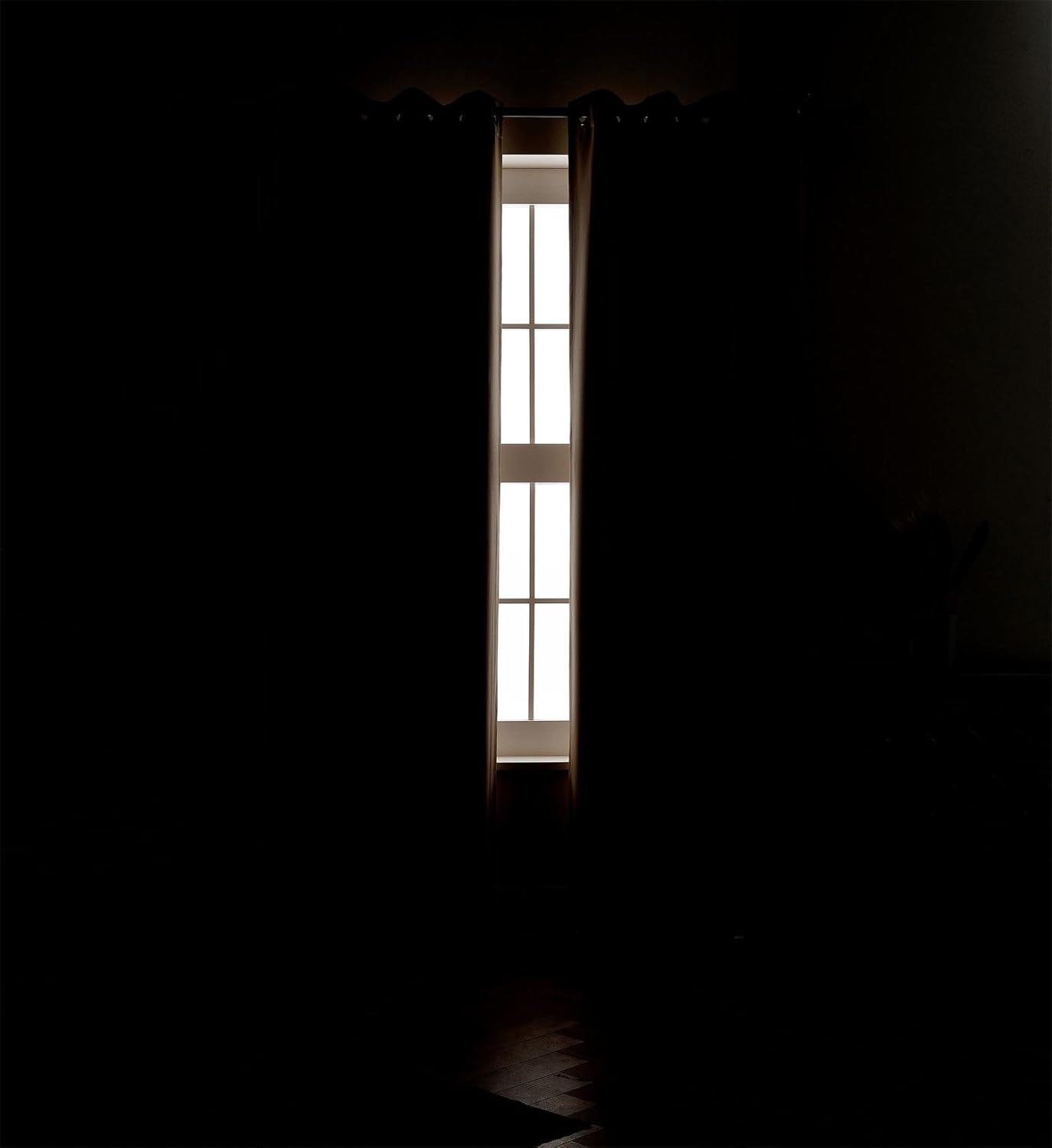 MIUCO Blackout Curtains Room Darkening Curtains Textured Grommet Window Curtains for Living Room 2 Panels 52x84 Inch Long Taupe